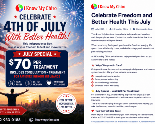 Especial de julio de quiropráctica en Manhattan: consulta y tratamiento por $70 para pacientes nuevos